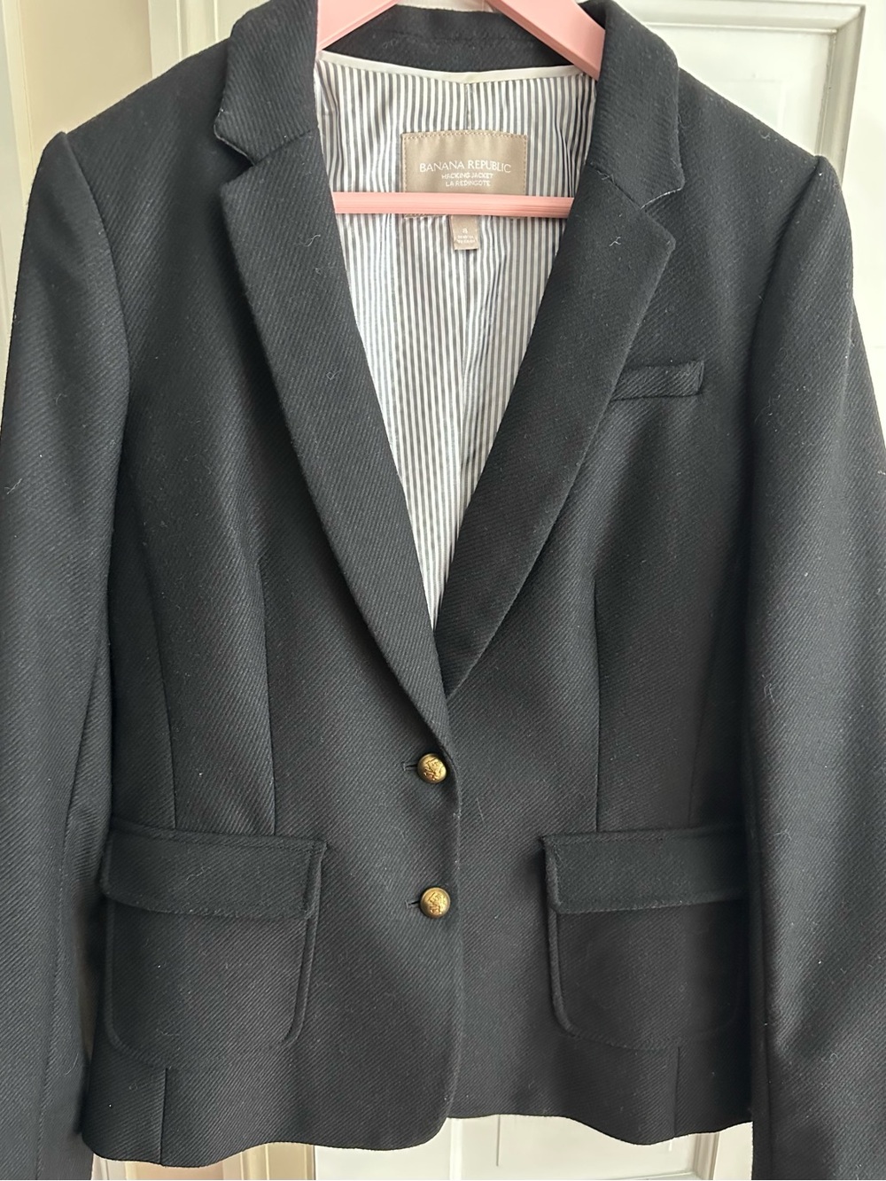 Banana Republic Black Blazer with Gold Buttons